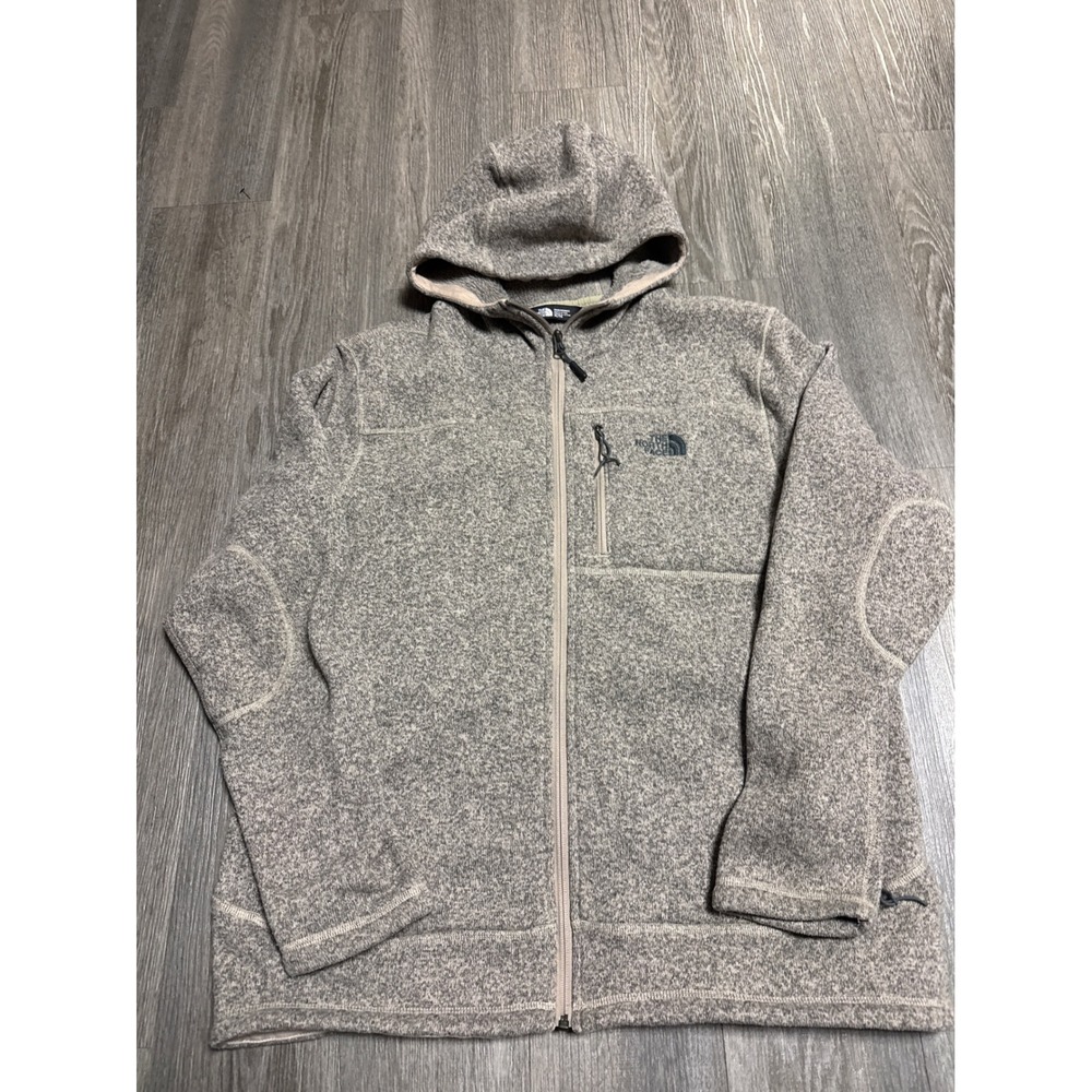 The North Face Mens Gordon Lyons Full Zip Hoodie Oatmeal Heather XL NF00CLD3